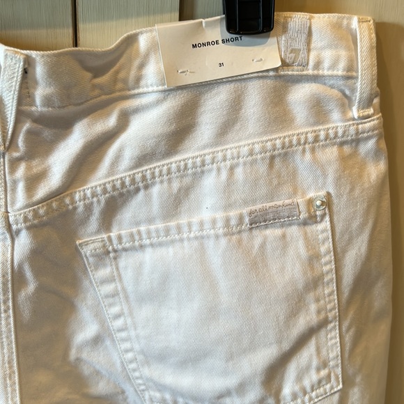 NWT 7 FAM high waist Monroe white shorts cut off denim - Picture 9 of 15